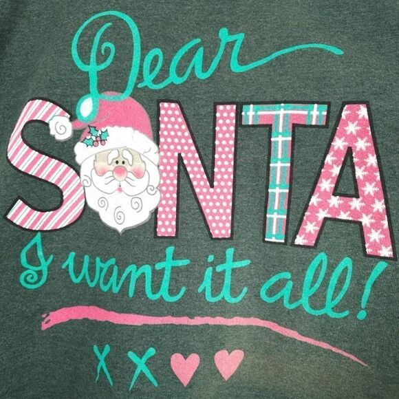 Vintage Dear Santa Claus Sweatshirt Mens Size 2XL Green Christmas Holiday - Picture 2 of 6